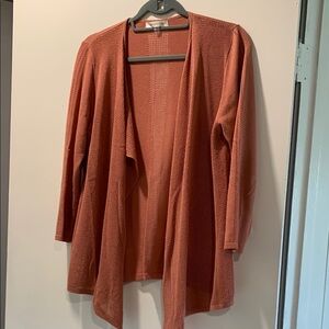 August Silk Rose Pink Open Front Cardigan